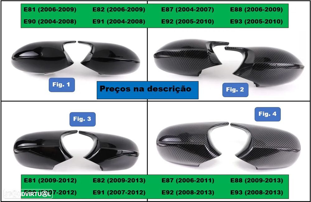 Spoiler aileron lip mala M Style preto brilhante vários modelos BMW - 7