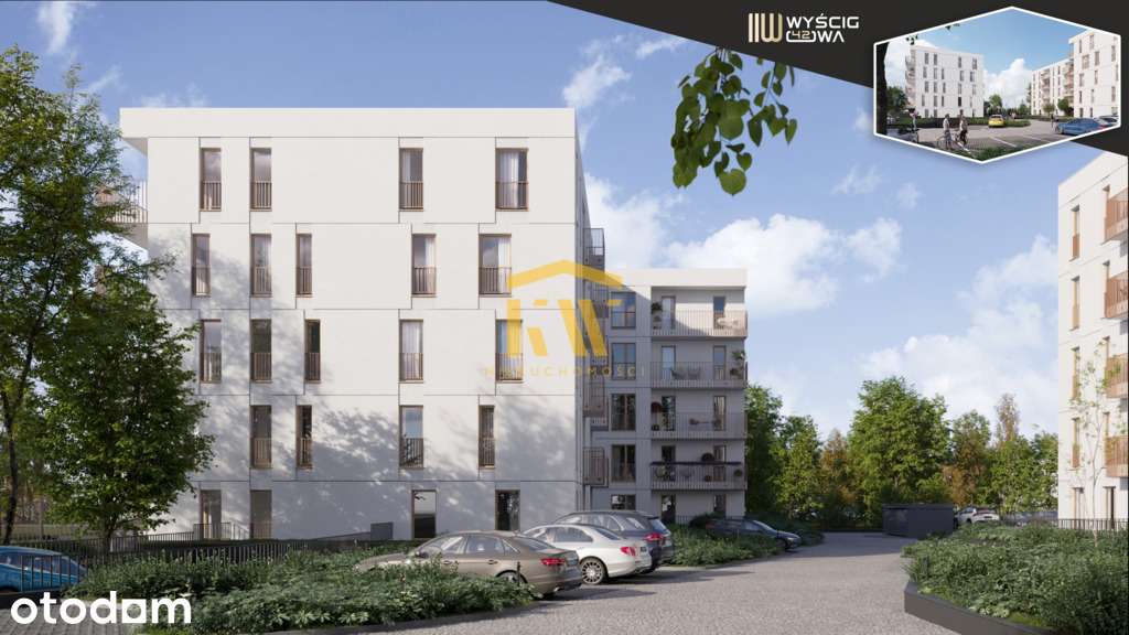 3 pokoje / 67,96 m / 4 piętro / balkon 12,5m