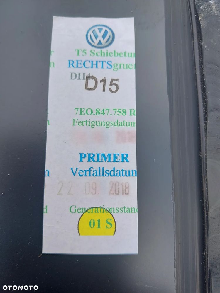 Szyba drzwi prawych przesuwnych rozsuwana vw t5 t66 - 3