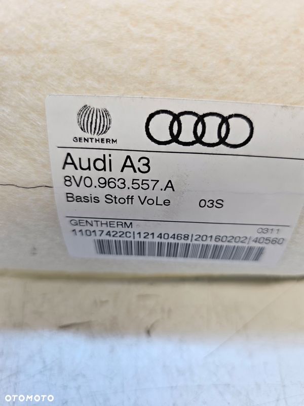 MATA GRZEWCZA FOTELA GÓRA AUDI A3 8V 8V0963557A - 4