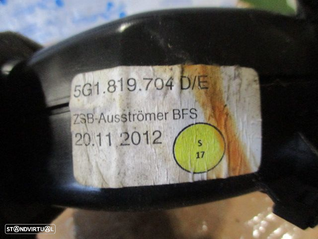 Grelha Friso 5G1819704 VW GOLF 7 2013 1.2TSI 105CV 5P PRETO FD GRE VENTILAÇÃO - 3