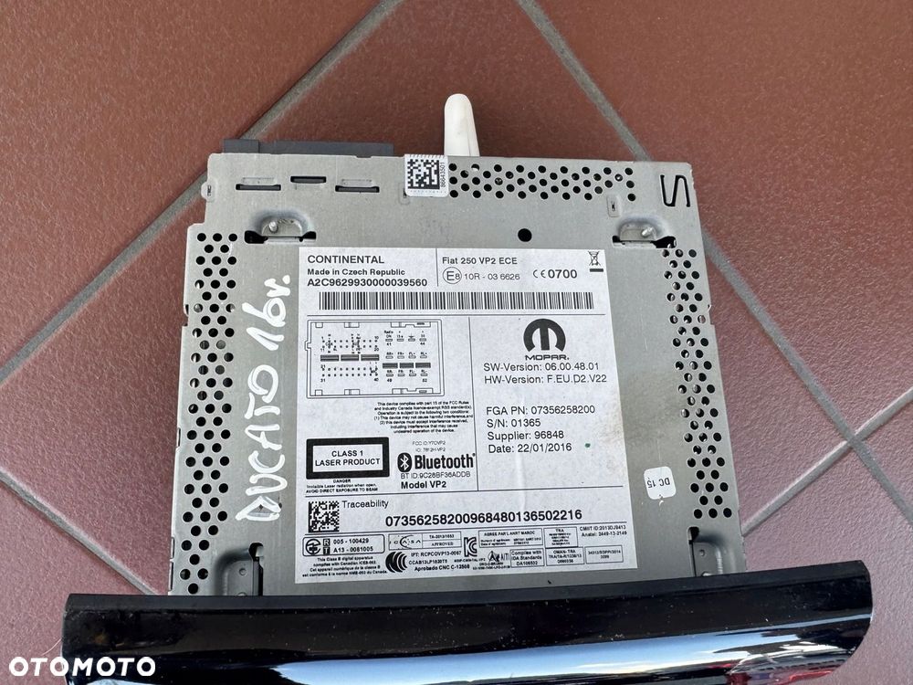 Ducato 14-20r radio 07356258200 - 3