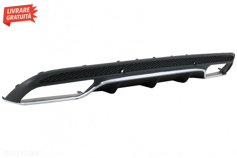 Difuzor Bara Spate cu Ornamente tobe Negre Mercedes C-Class W205 S205 - 4