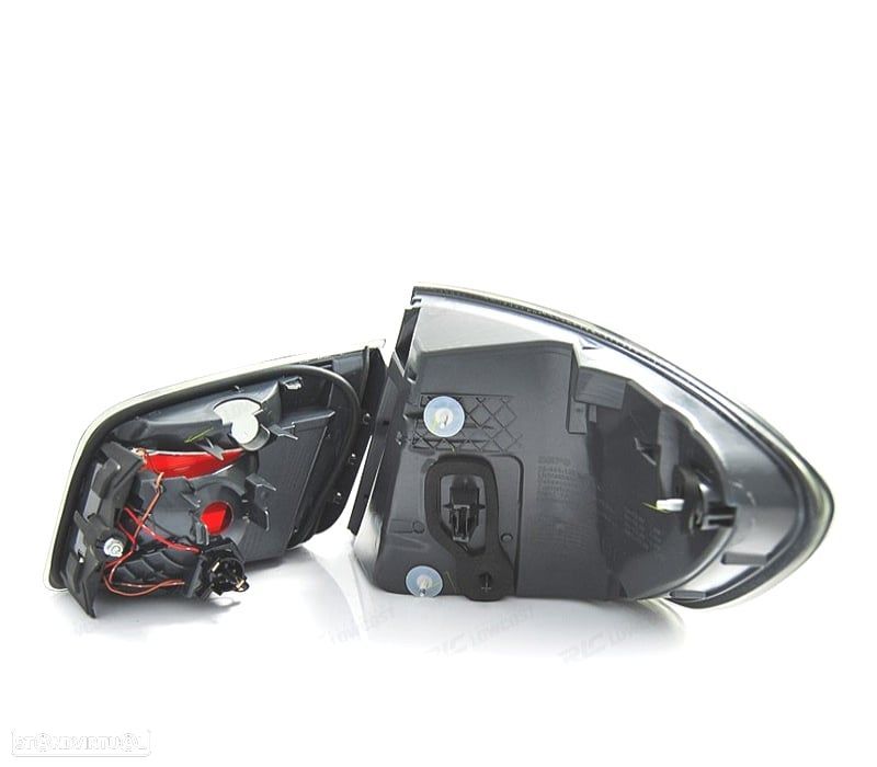 FAROLINS TRASEIROS PARA BMW SERIE 5 F10 10- LIGHT BAR PRETO FUMADOS - 4