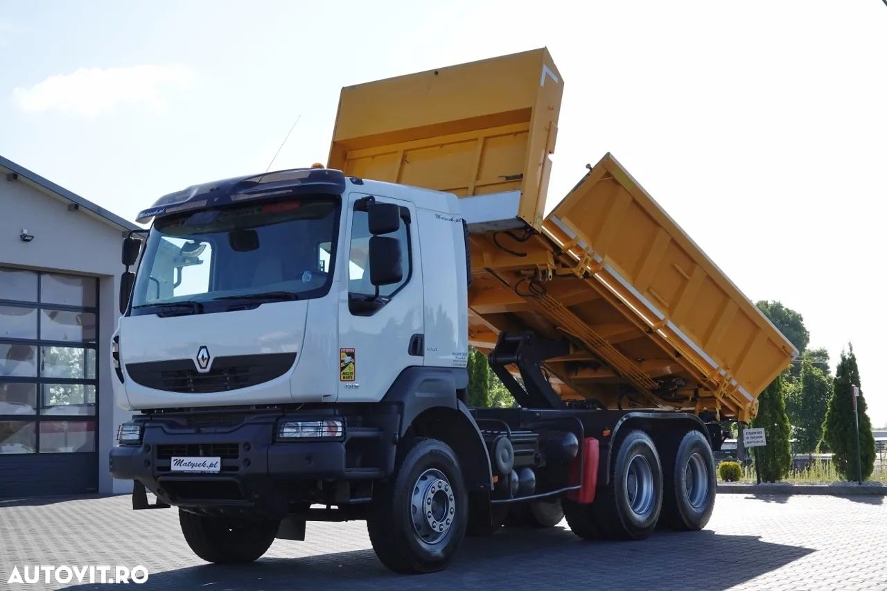 Renault KERAX 450 / 6x4 / BASCULATOR / HYDROBORTA / BORDMATIC / MANUAL / IMPORTAT - 1