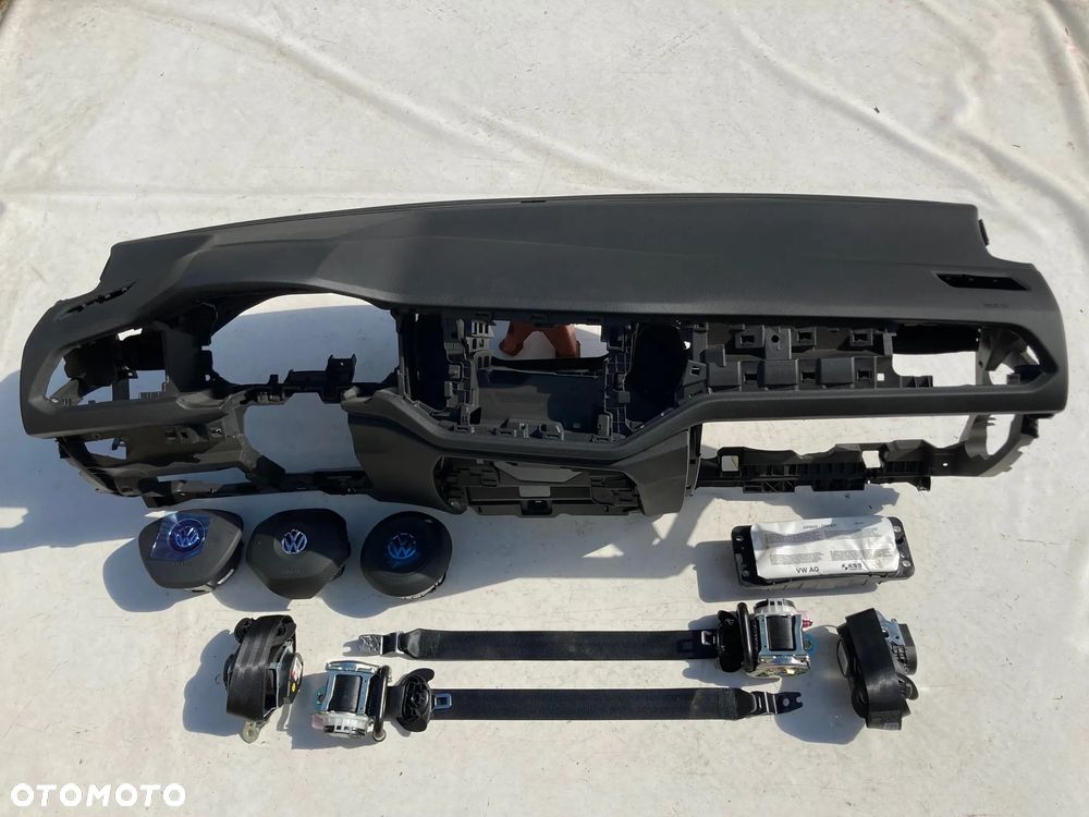 VW POLO 2G DESKA KONSOLA KOKPIT PULPIT PÓŁKA PARAPET PODUSZKI POWIETRZNE KIEROWCY PASAŻERA PODUSZKA POWIETRZNA FOTELA AIR BAG W FOTEL KURTYNA KURTYNY AIRBAG PASY PAS naprawa regeneracja NA WYMIANĘ OD RĘKI Raz2 !!! - 1