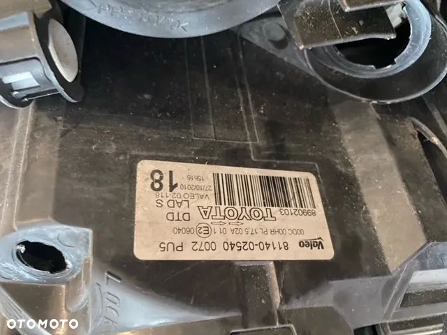 REFLEKTOR LAMPA PRAWA PRZÓD TOYOTA AURIS I XENON 81140-02540 - 8