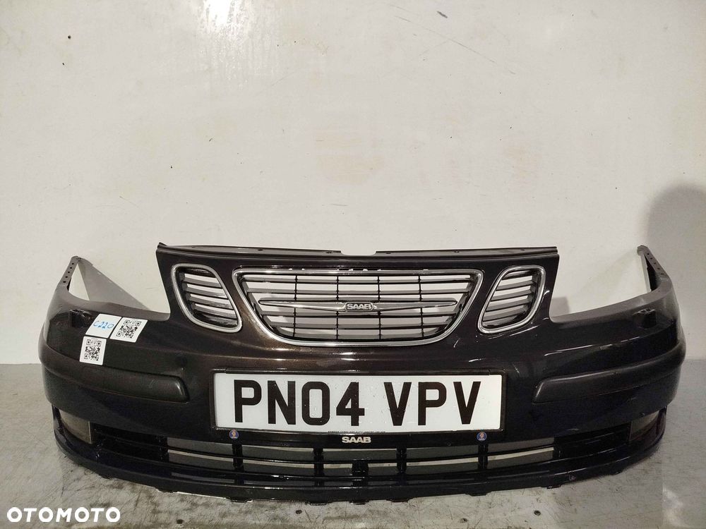 ^ ZDERZAK PRZÓD PRZEDNI SAAB 9-3 93 CABRIO BRĄZ BRĄZOWY SPRYSKIWACZE LAMP XENON HALOGENY - 1