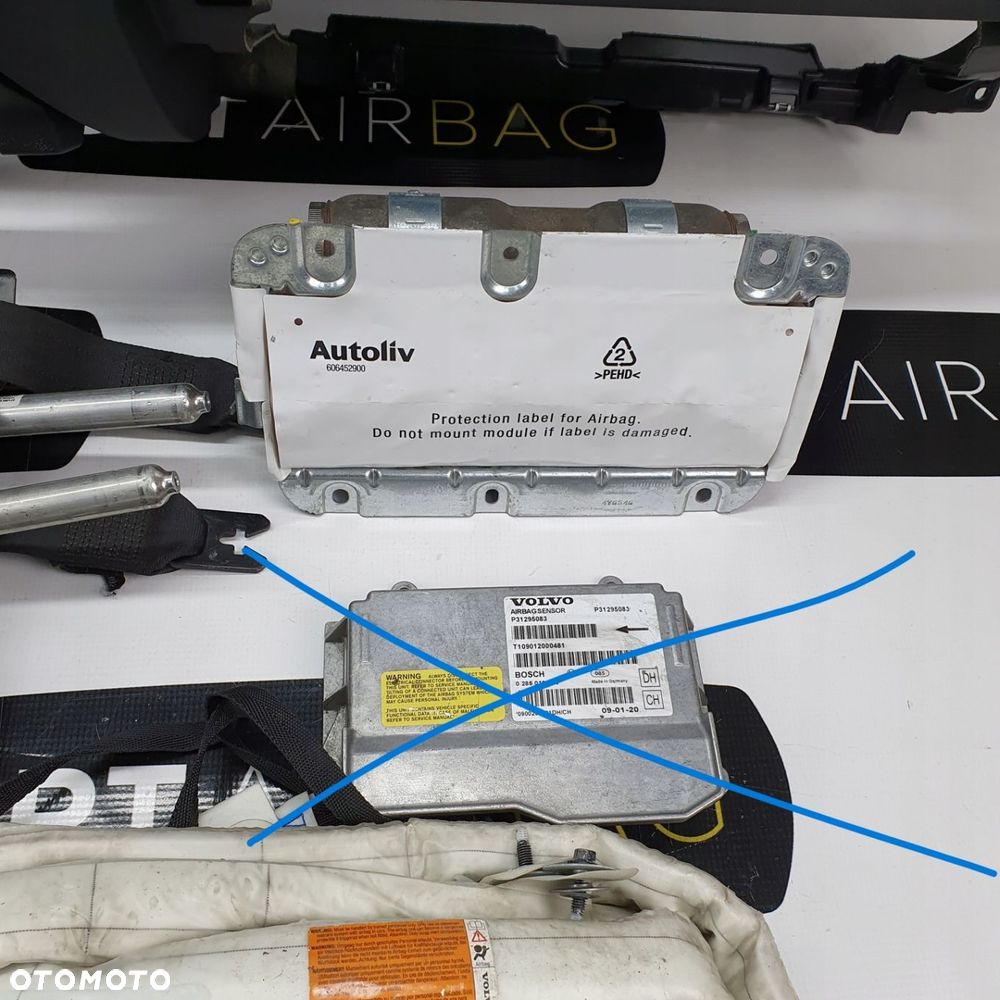 VOLVO V70 XC70 S80 DESKA ROZDZIELCZA KONSOLA KOKPIT PULPIT PODUSZKI AIRBAG AIR BAG PASY KIT SET - 8