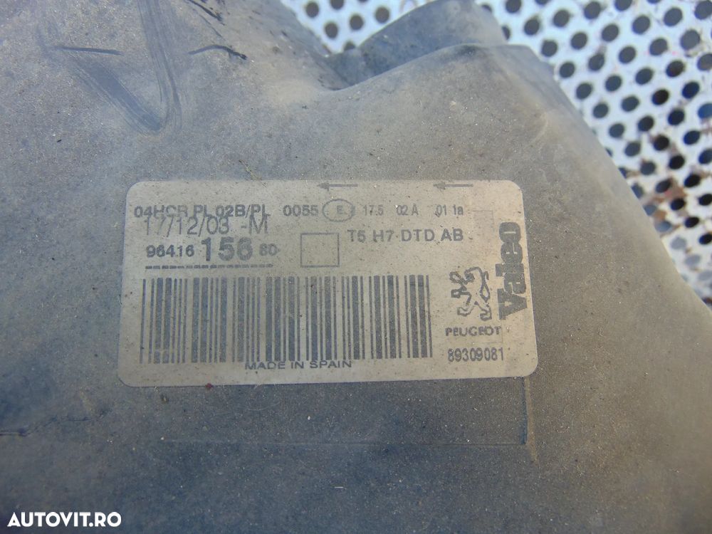 Far Peugeot 307cc faruri stanga dreapta europa Peugeot 307 cabrio - 5