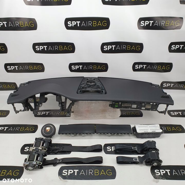 PORSCHE PANAMERA 971 DESKA ROZDZIELCZA KONSOLA KOKPIT PULPIT PODUSZKI AIRBAG AIR BAG PASY KIT SET - 1