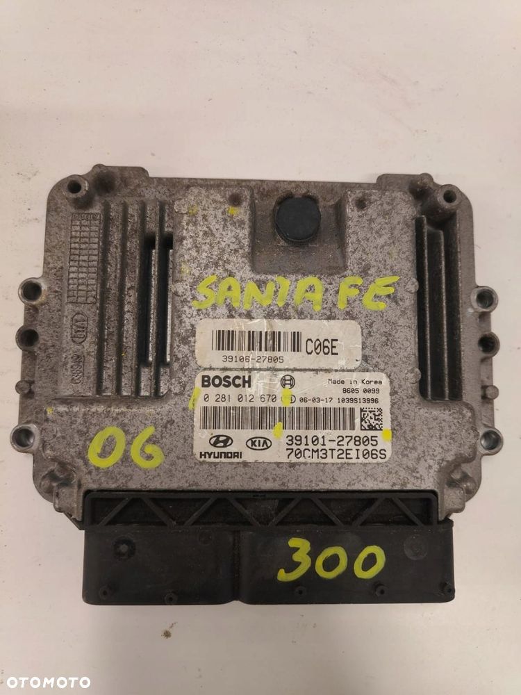 Hyundai santa fe 0281012670 39101-27805 KOMPUTER STEROWNIK SILNIKA - 1
