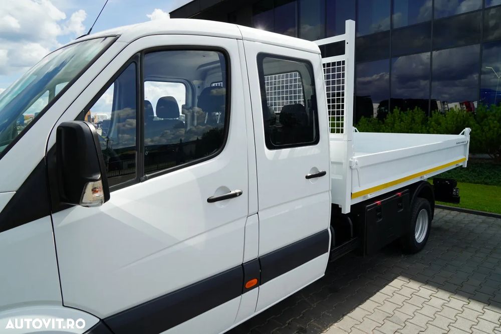 Mercedes-Benz SPRINTER 516 CDI / BASCULĂ DIN OȚEL - 3,5 M / CAMION BASCULĂ DIN OȚEL - 7 LOCURI / DOUĂ LOCURI / MANUALĂ / IMPORTATĂ - 18
