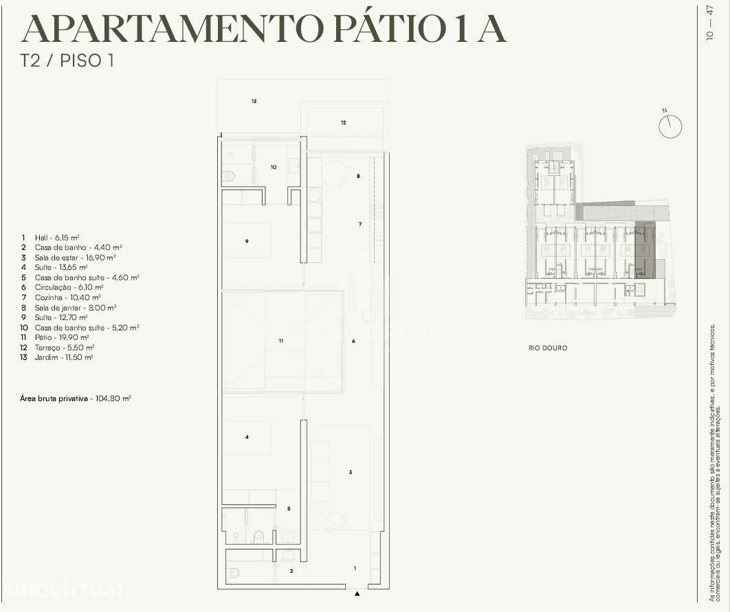 Apartamento T2 com terraço em empreendimento de luxo no Campo Alegre, - Grande imagem: 2/24