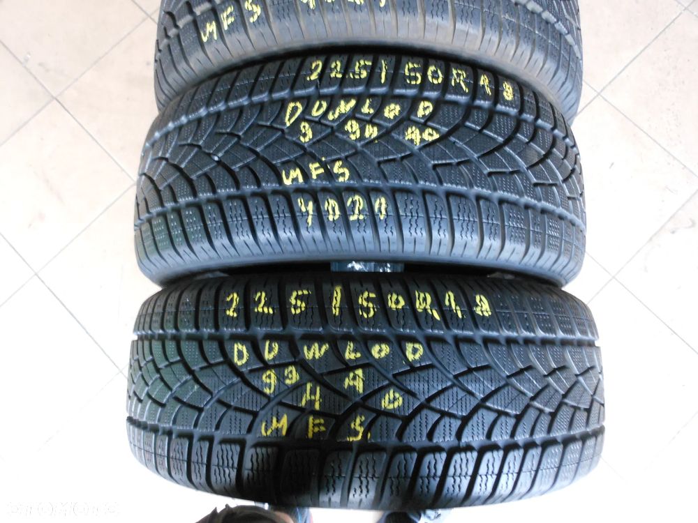 opony 225/50r18 dunlop sp winter sport 3d AO 7,5mm zima komplet - 2