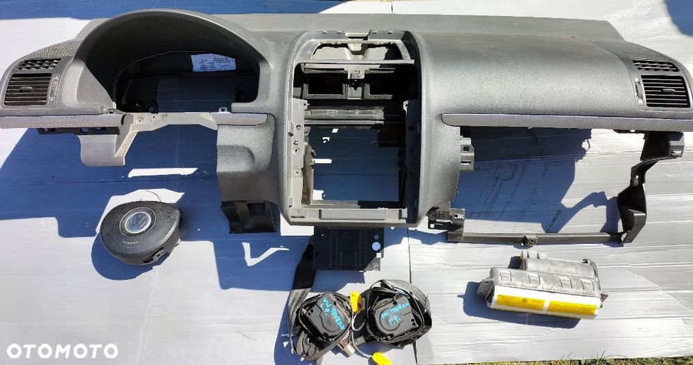 VW TOURAN 1T KOMPELT PODUSZEK AIRBAG DESKA KONSOLA KIEROWCA PASAŻER ORYGINAŁ DEMONTAŻ - 1