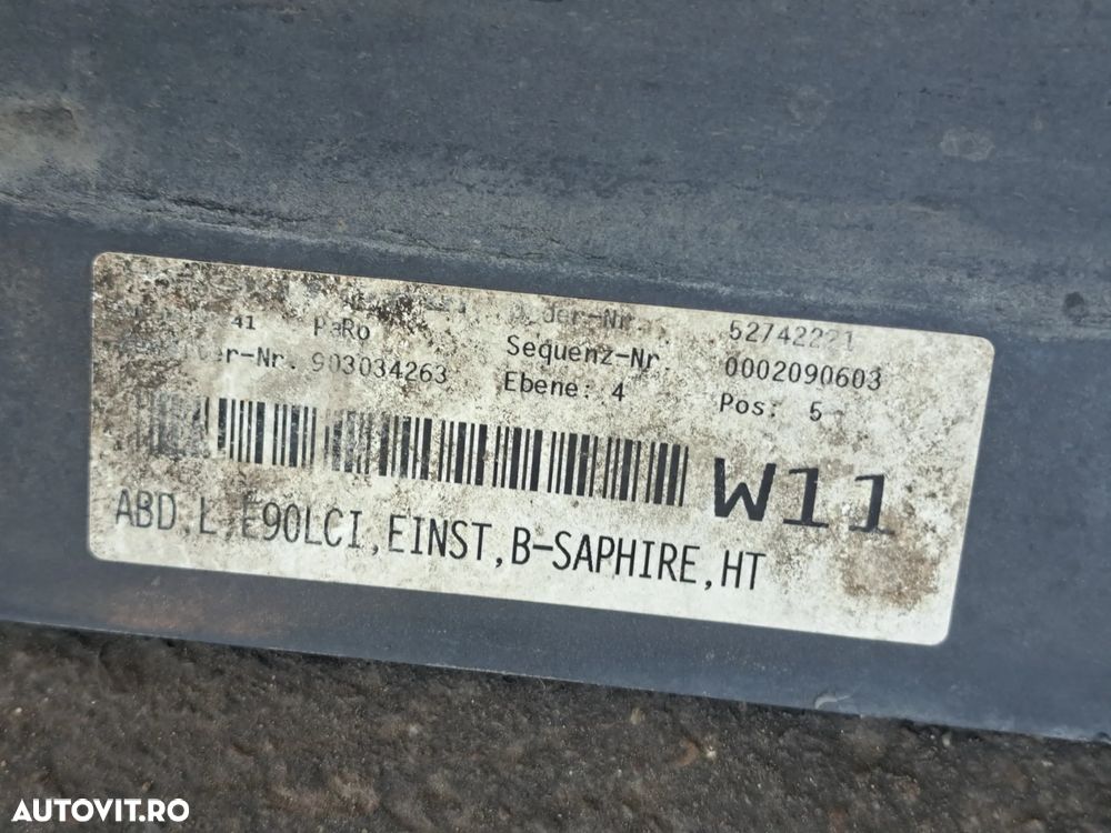 Prag stanga dreapta model facelift Black Sapphire cod 475 Originale BMW E90 LCI E91 LCI - 6