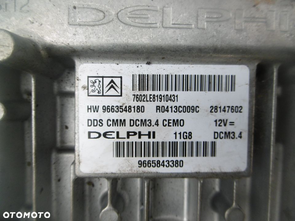 Sterownik komputer C5 III 20HDI 9663548180 R0413C0009C - 2