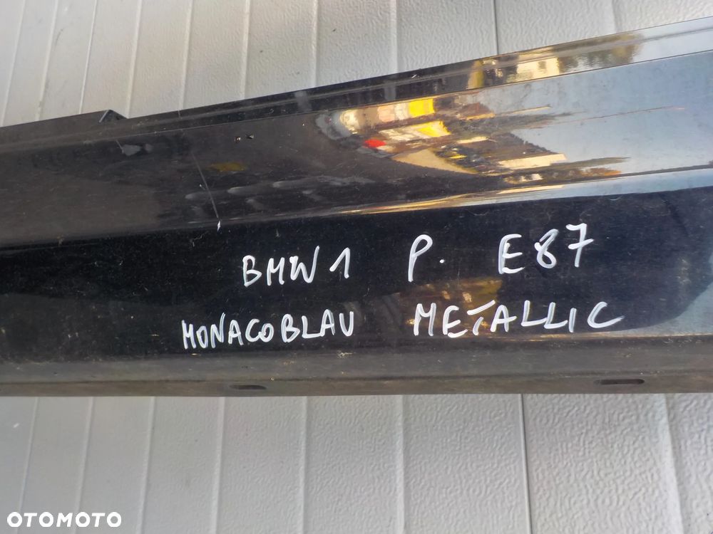 BMW SERIA 1 E87 LISTWA PROGOWA PRAWA I LEWA KOMPLET  KOLOR MONACOBLAU METALLIC - 2