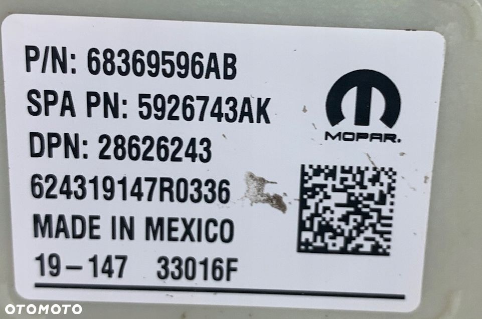 U7 PACIFICA 16- NAPĘD MECHANIZM DRZWI LEWY TYŁ 68368919AD 68369596AB - 6