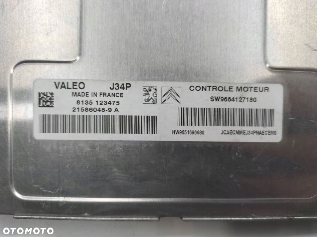 PEUGEOT 207 1.4 STEROWNIK SILNIKA KOMPUTER 9664127180 - 3