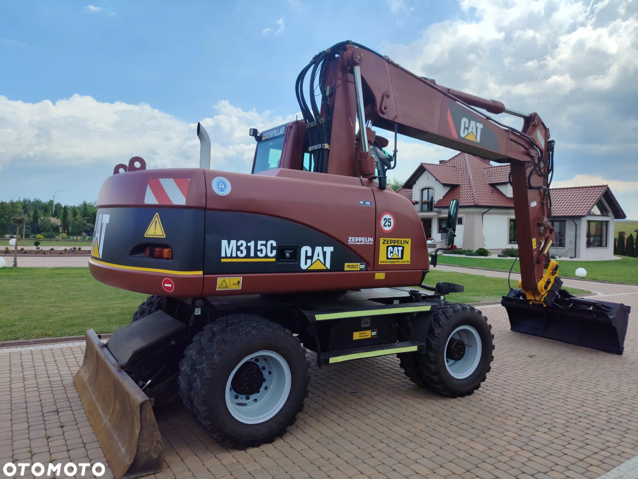 Caterpillar 315C / KOPARKA KOŁOWA / SPROWADZONA / NOWE OPONY / 10 000 MTG / - 6