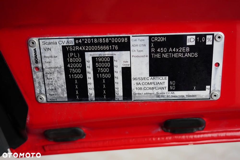 Scania / R 450 / ACC / E 6 / RETARDER / LOW DECK / MEGA / BAKI 1400 L - 11