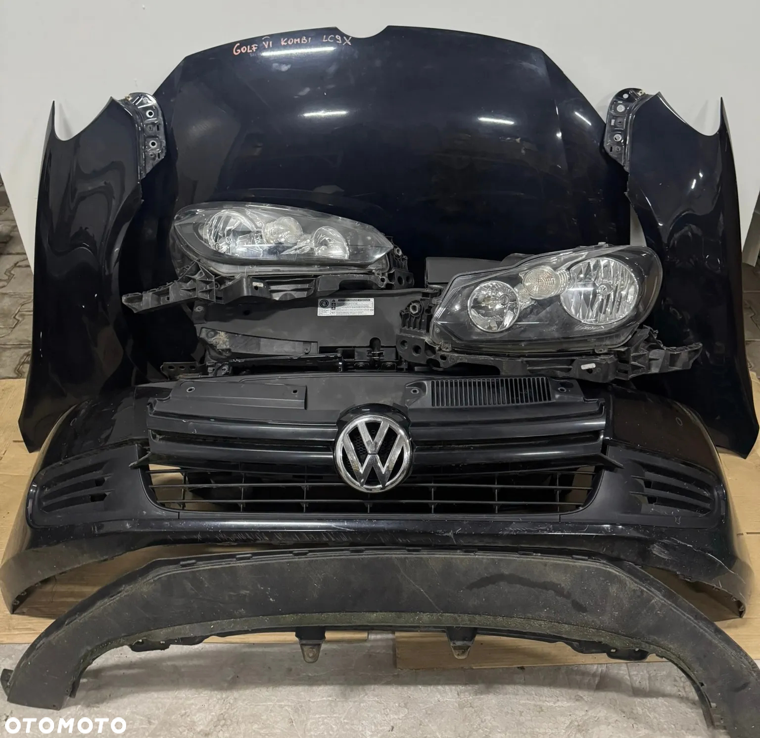 VW Golf 6 VI Kombi zderzak przód maska błotnik lewy prawy pas przedni lampy LC9X - 4