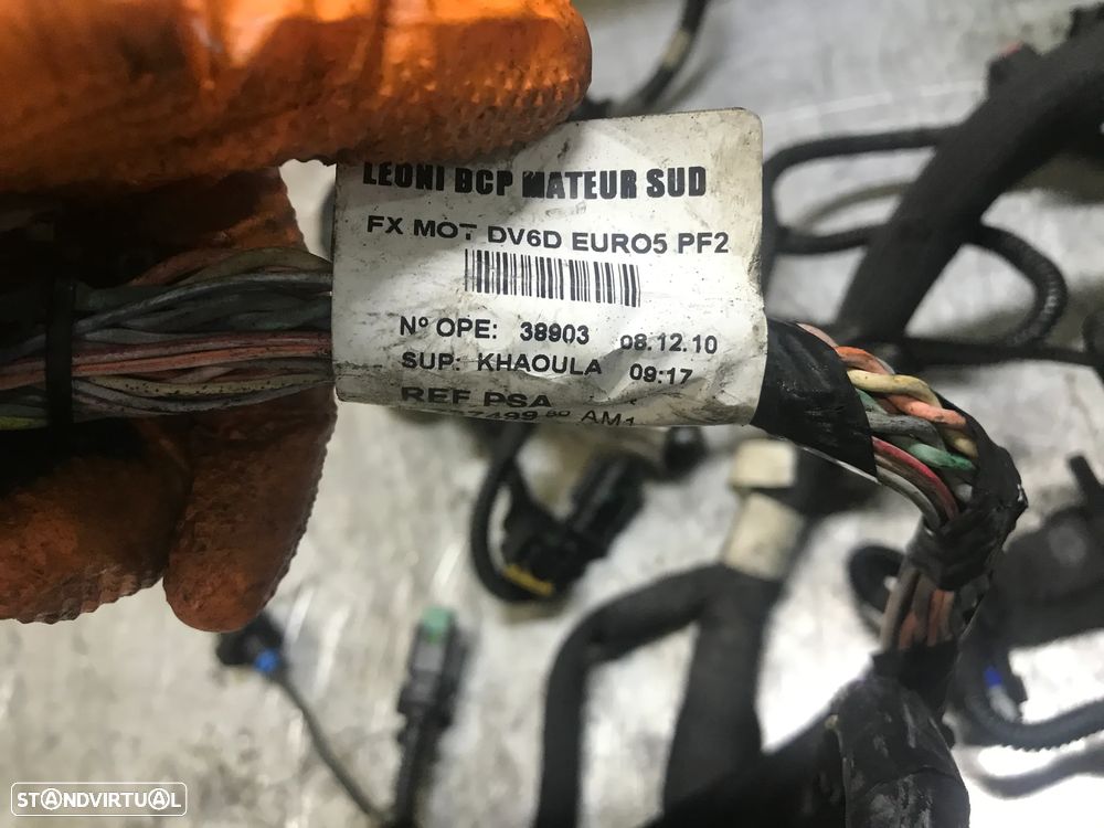 CABLAGEM / INSTALAÇÃO DO MOTOR PEUGEOT 208 / 308 / CITROEN BERLINGO 1.6HDI 92CV 9673749980 - 3