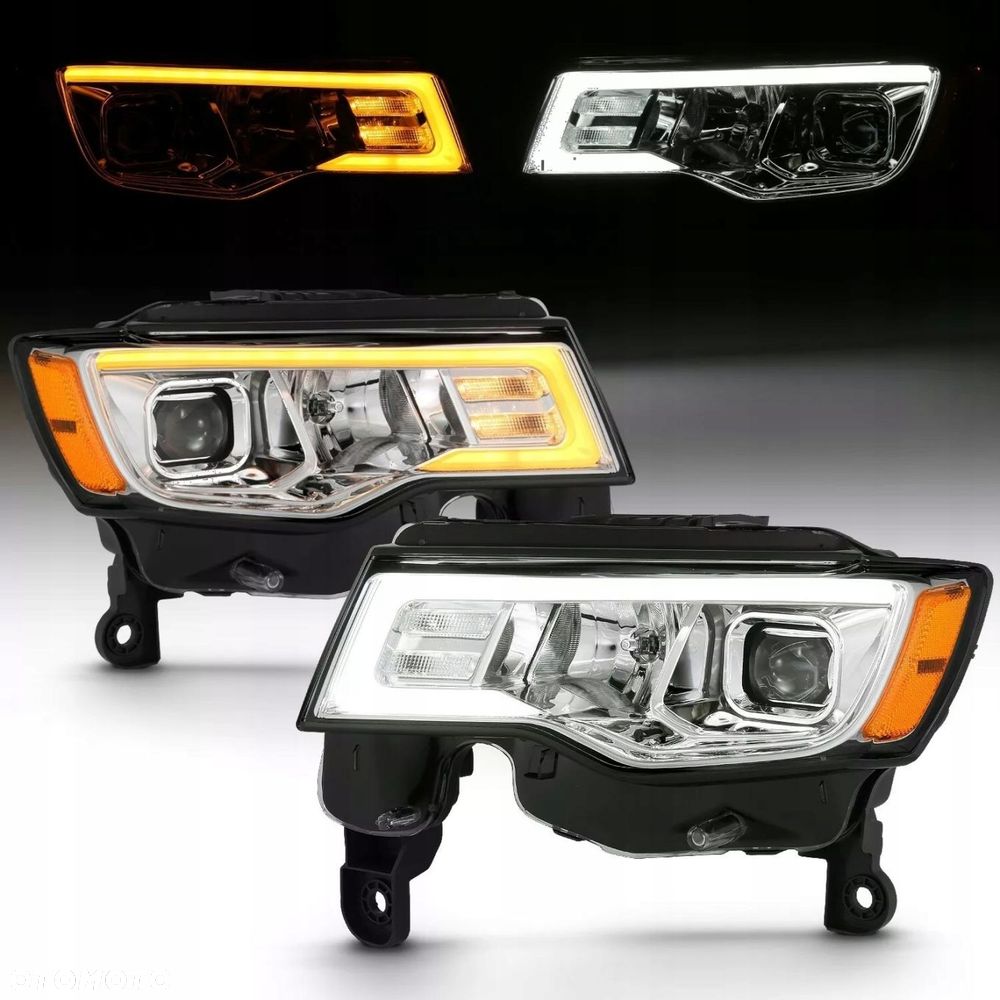 Reflektory Lampy kpl LED Tuning Soczewka Jeep Grand Cherokee WK2 Lift 17-22 - 4