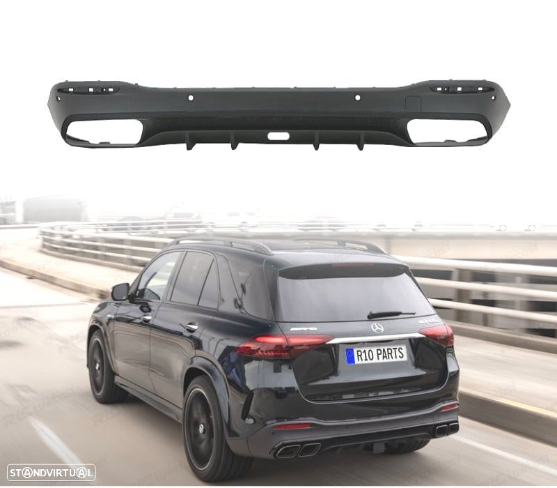 DIFUSOR MERCEDES W167 20- LOOK GLE 63 PRETO - 1