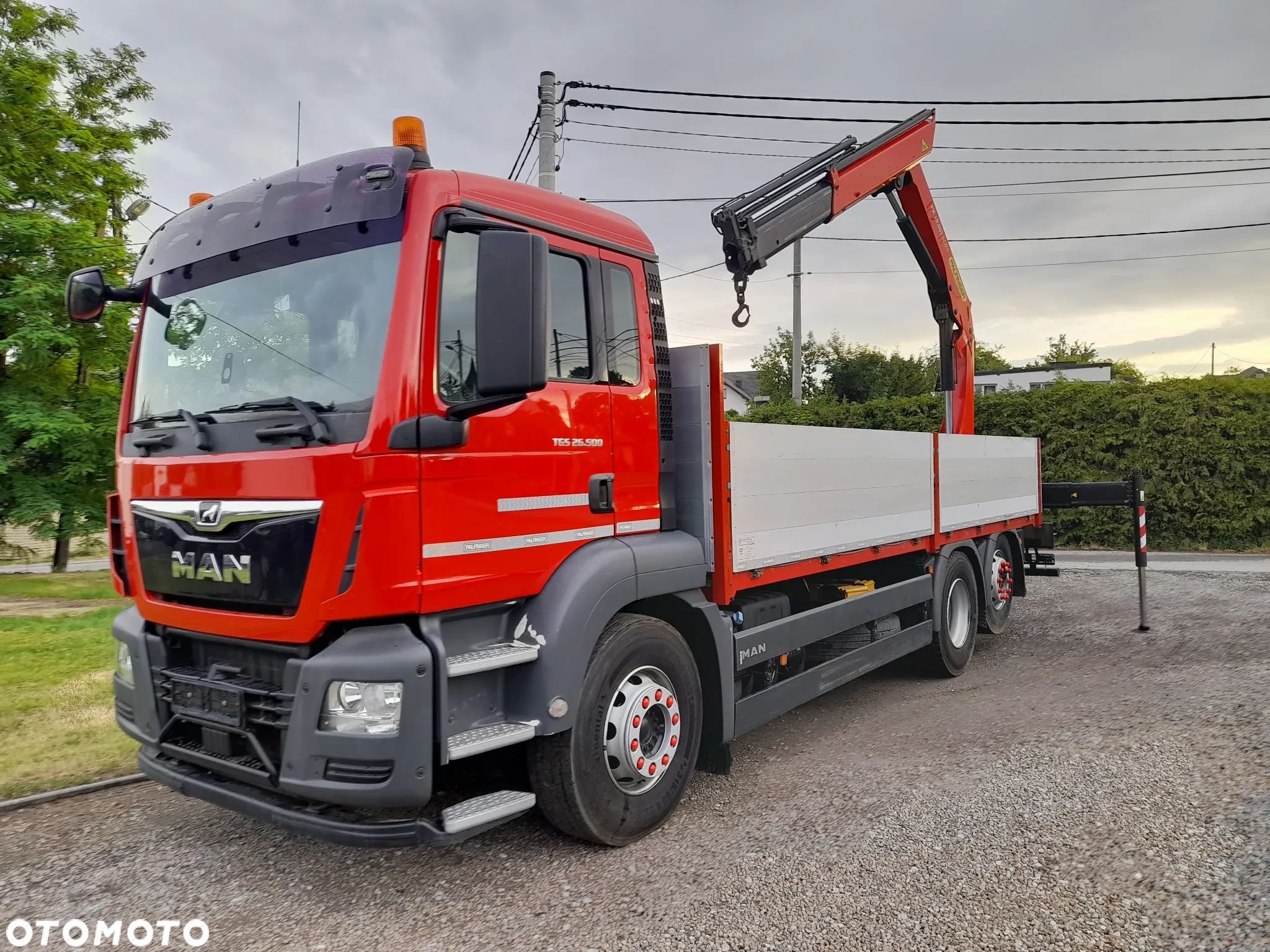 MAN 26-500  6x2 HDS dźwig żuraw PALFINGER składany w ''Z'' Manualna skrzynia biegów !!! OŚ SKRĘTNA PODNOSZONA - Niski przebieg-- - 1
