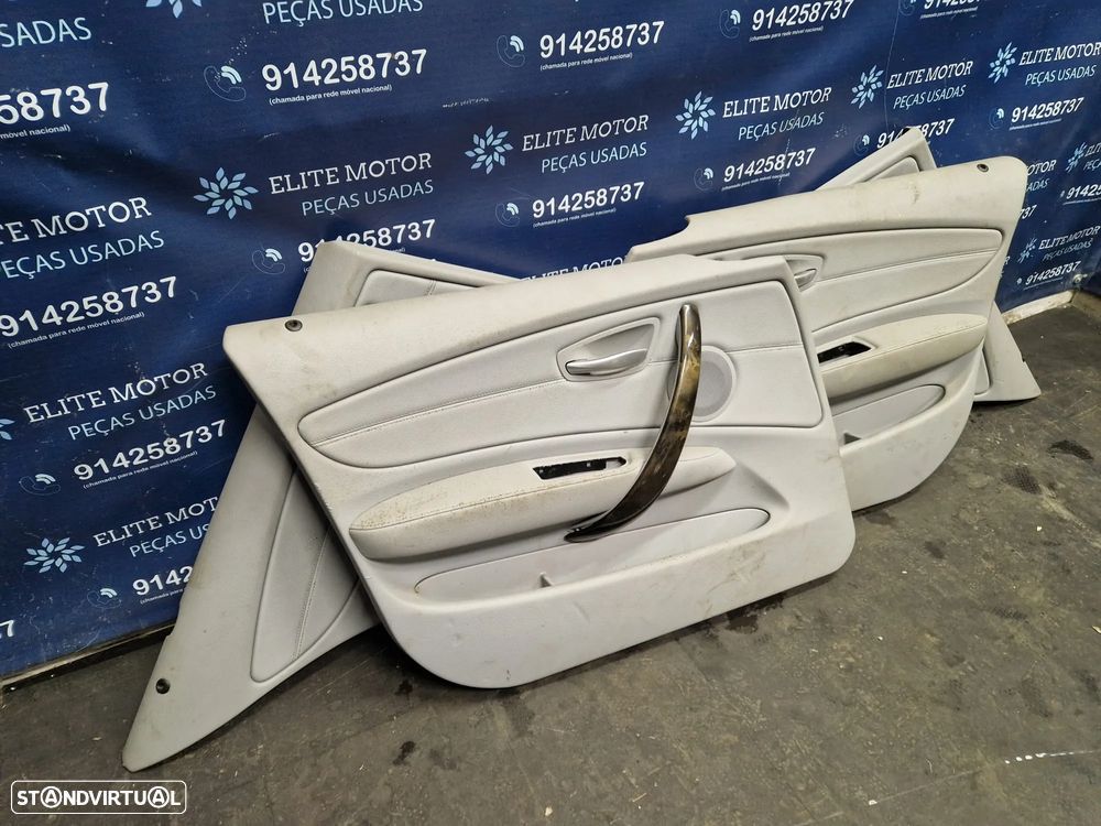 Jogo de bancos usados BMW SERIE 1 PACK M 5 PORTAS BMW E87 E81 PELE CINZA QUARTELAS - 11