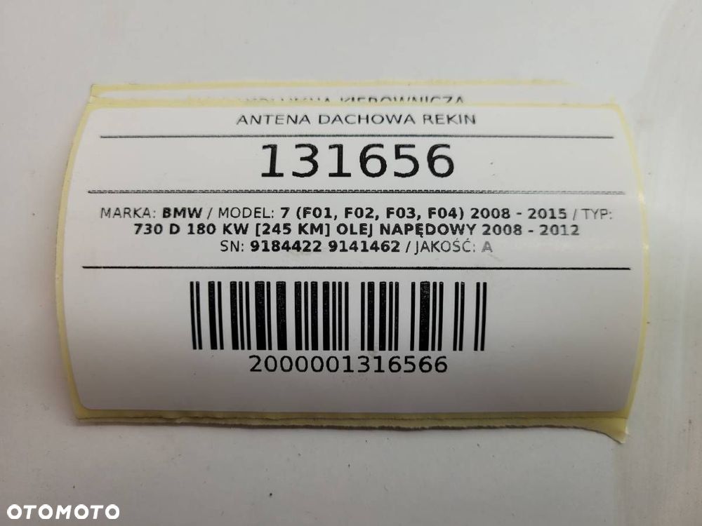 ANTENA DACHOWA REKIN BMW 7 F01 9184422 9141462 A89 - 7