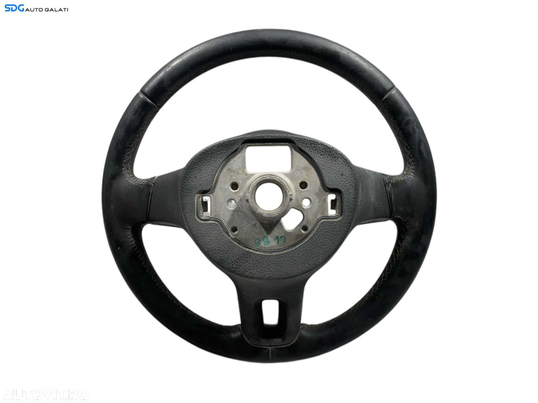 Volan 3 Spite din Piele Volkswagen Passat B6 2005 - 2010 Cod 5C0419091A [LR0481] - 1