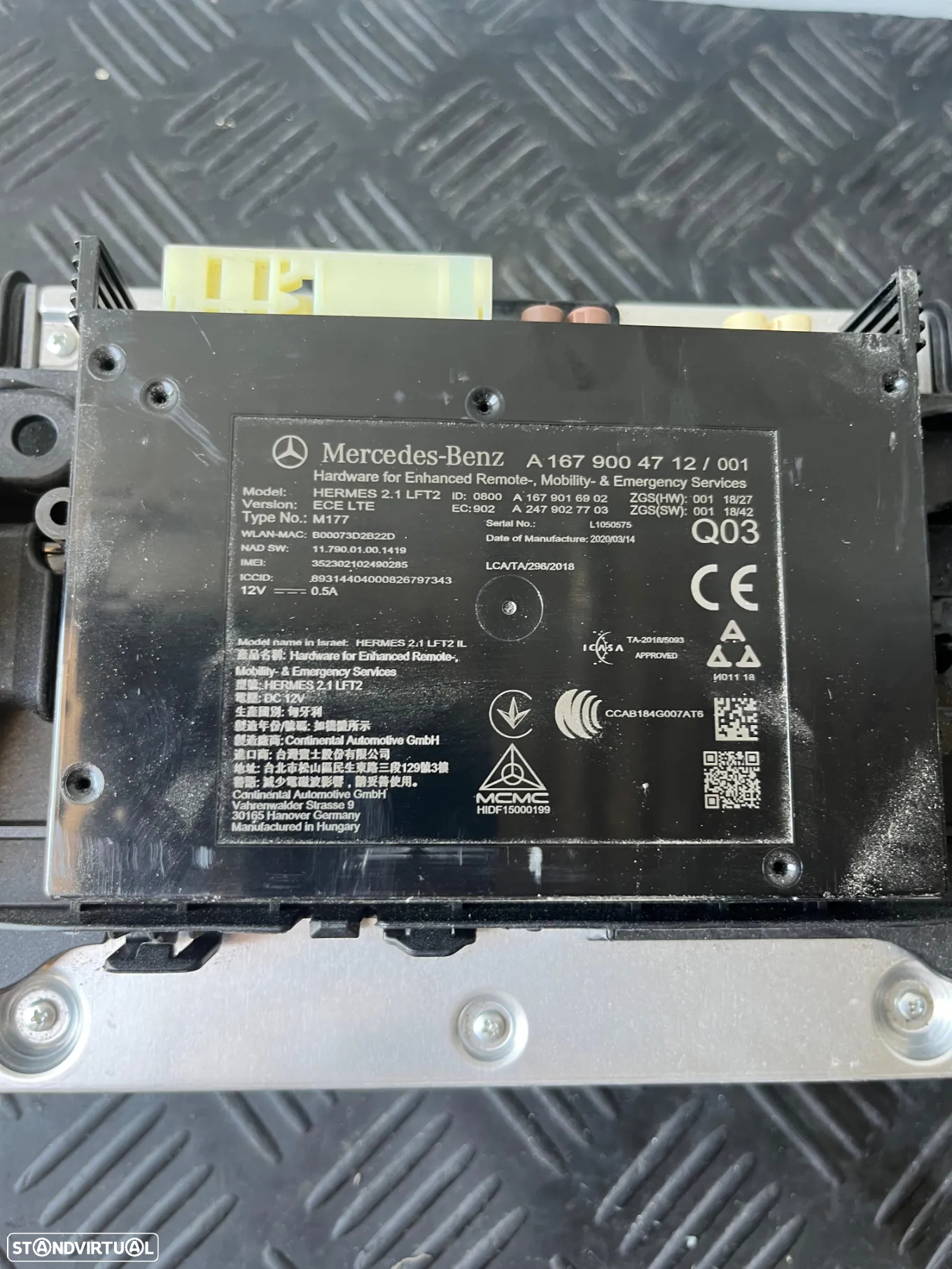 Radio e Modulo Bluetooth Mercedes E220 W213 Ano 2020 Ref: A2229002921/A1679004712 - 4