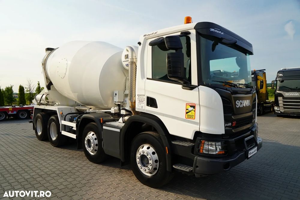 Scania P 410 XT / BETONOMIESZARKA / GRUSZKA / PUTZMEISTER 9 m3 / EURO 6 / ALUFELGI - 3