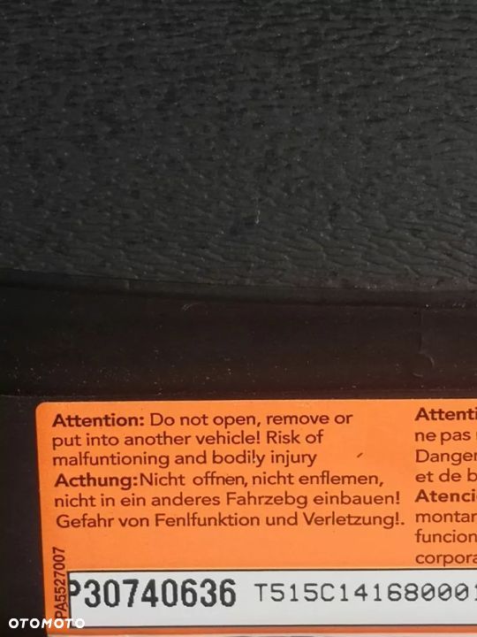 AIRBAG PODUSZKA VOLVO V70 III S80 - 5