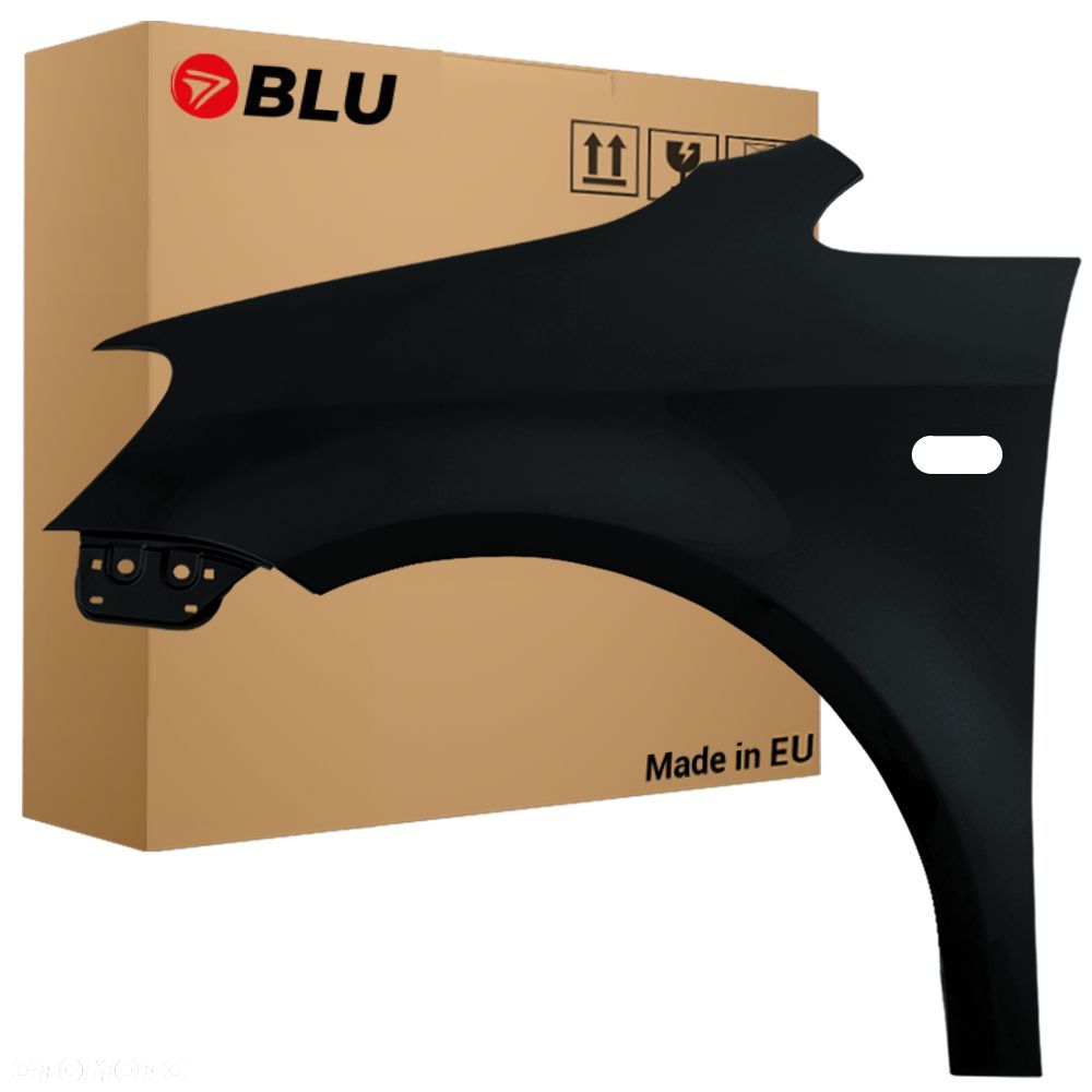 BLU Błotnik VOLKSWAGEN VW CADDY 3 LIFT LC9X lewy czarny 2010-2015 przód TiefSchwarz - 1