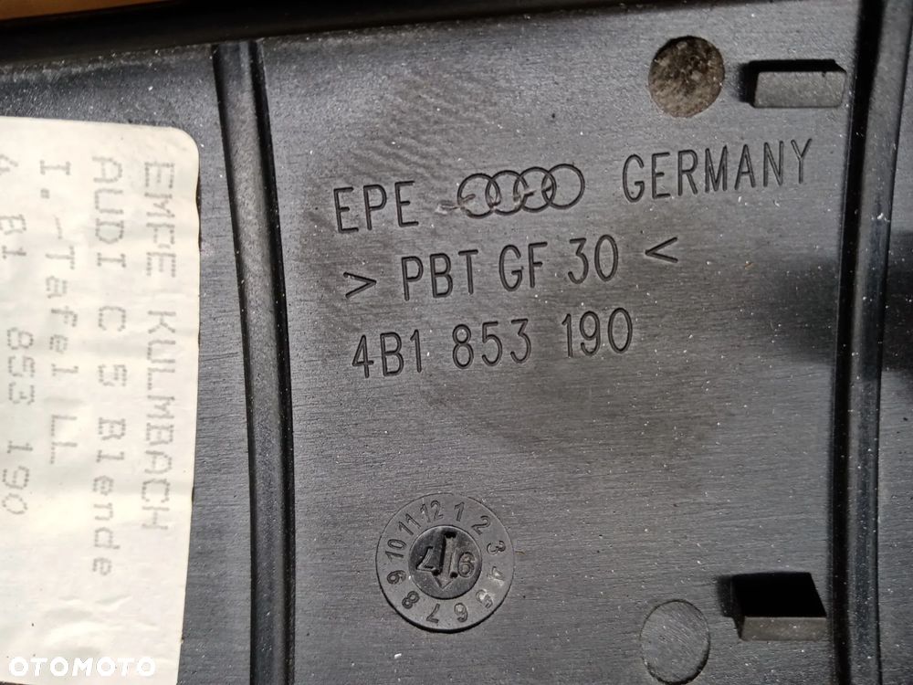 Listwa osłona dekor konsoli drewno Quattro Audi A6 C5 4B1853190 - 6