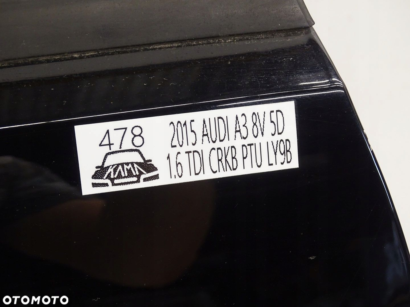 DRZWI LEWY TYŁ LEWE TYLNE AUDI A3 8V  5D SB 5 DRZWI  CZARNE LY9B - 8
