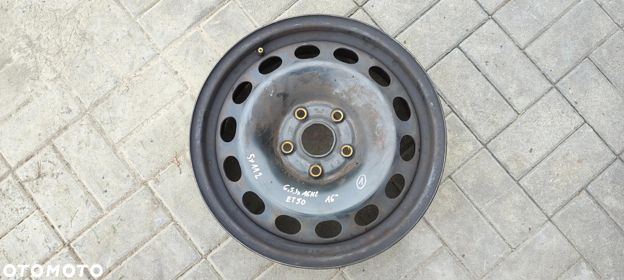 FELGI STALOWE 5x112 6,5Jx16 CALI ET50 VW AUDI SEAT SKODA KOMPLET 4 SZTUKI - 2