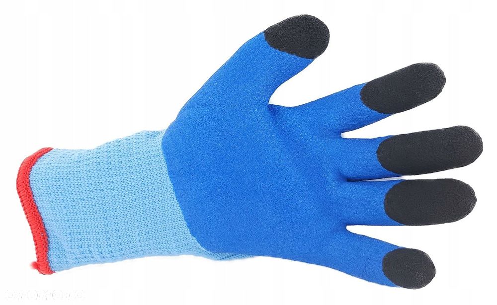 Rękawice Robocze Rękawiczki Ocieplane Zimowe BHP Piankowe Latex 9-XL 12Par - 6