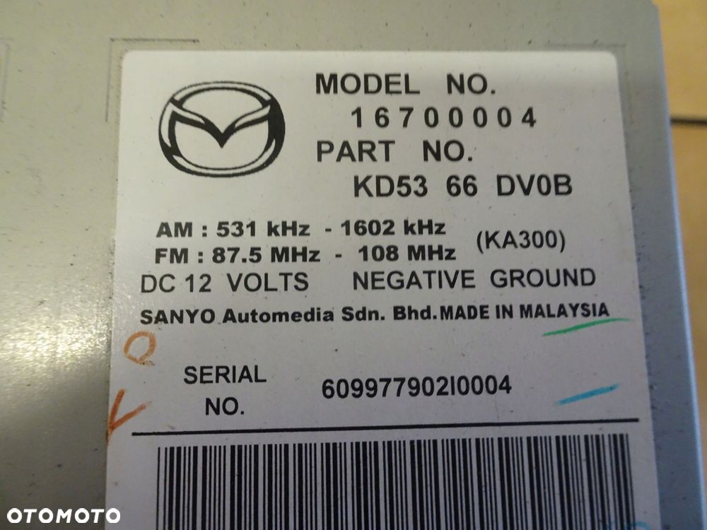 radio nawigacja mazda cx5 cx-5 i kd5366dv0b - 6