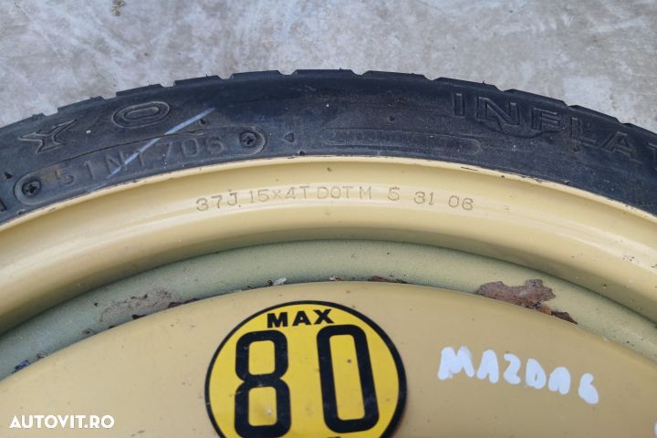 Roata de rezerva slim R15 37J15X4T 115/70 R15 37J15X4T 115/70 R15 Maz - 2