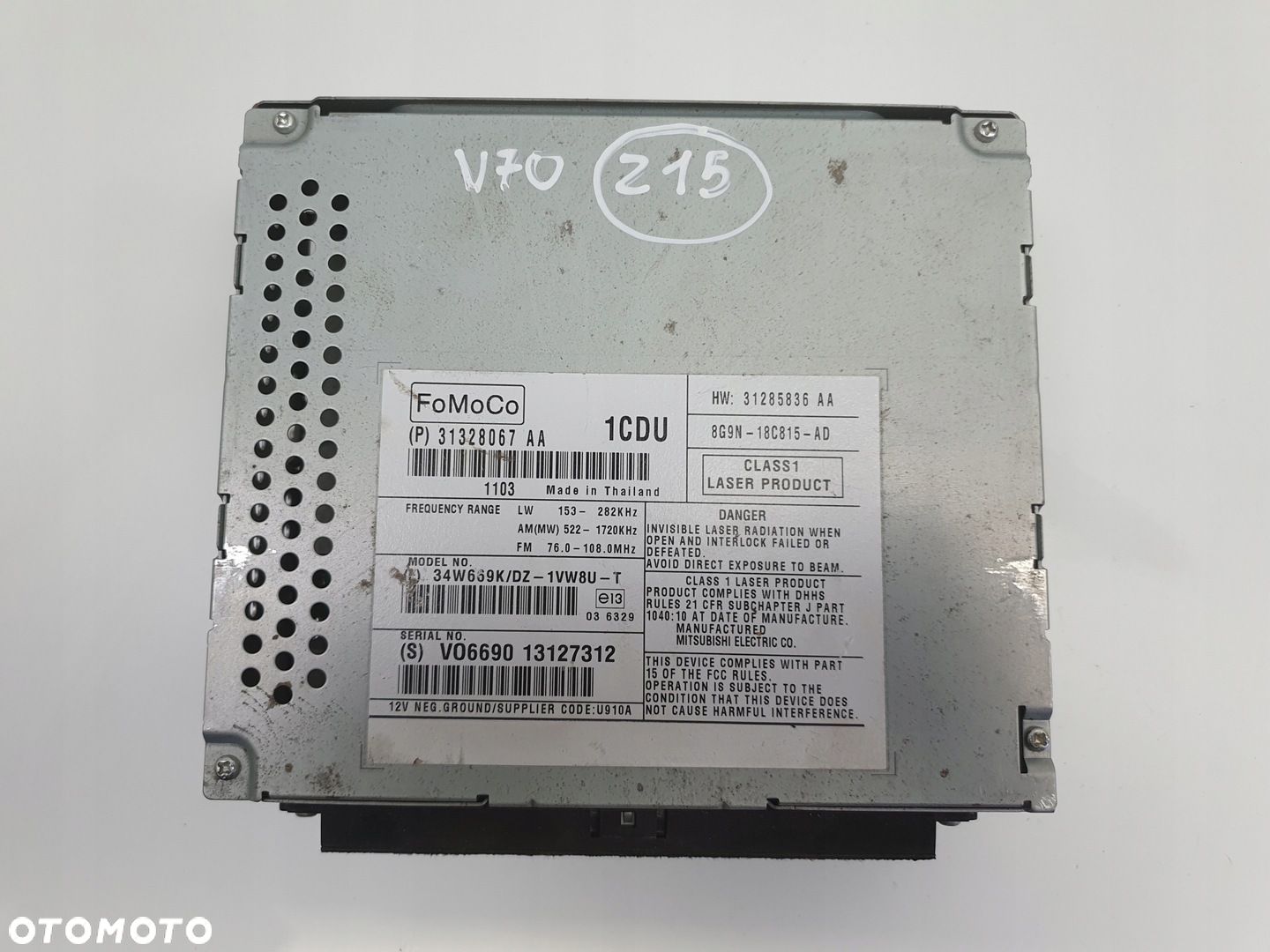 Volvo XC70 V70 III S80 II RADIOODTWARZACZ Radio CD 31328067 31328067AA - 1