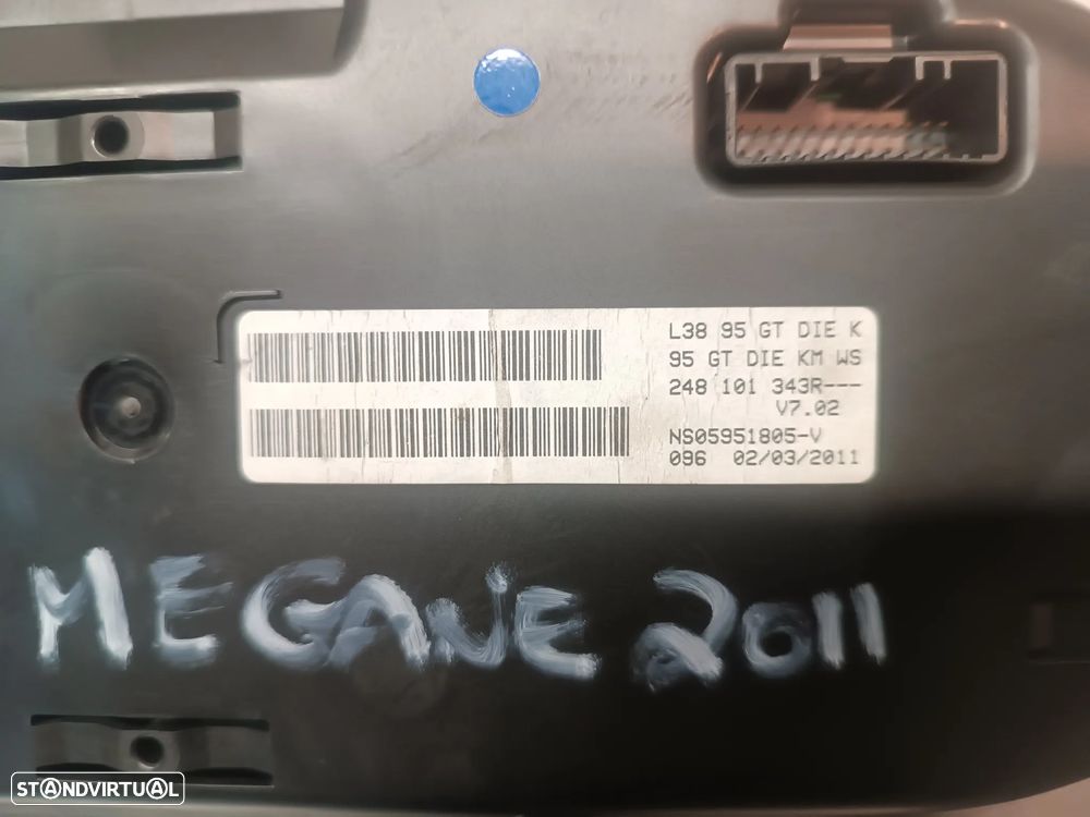 QUADRANTE RENAULT MEGANE III GTLINE REF: 248101343R L3895GT - 2