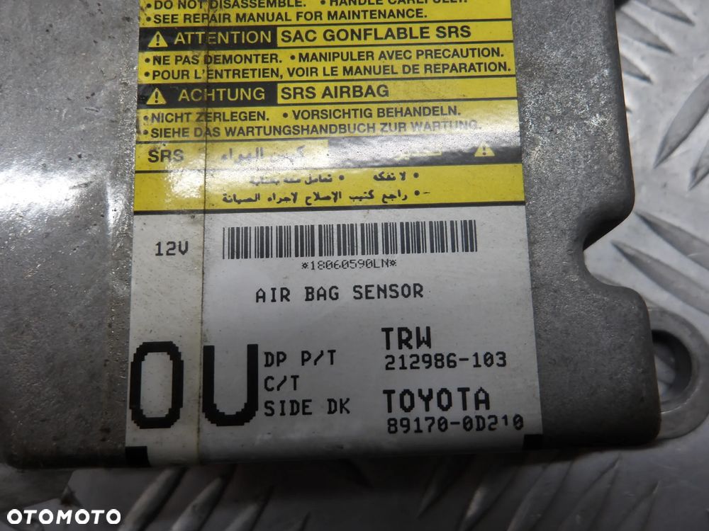 TOYOTA YARIS II 05-09 HB 5D MODUŁ PODUSZEK AIRBAG 89170-0D210 - 4