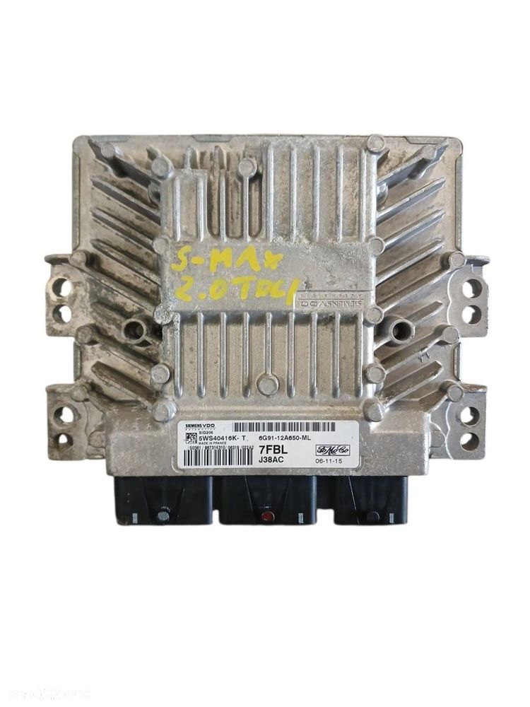 KOMPUTER SILNIKA FORD S-MAX MK1 2.0 TDCI 6G91-12A650-ML 5WS40416K-T S-MAX - 1