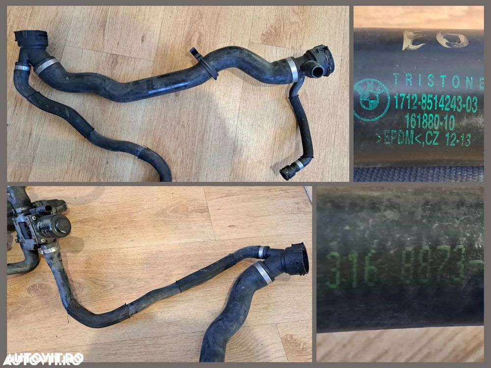 Furtun lichid racire f10+lci f11+lci f15 Pompa auxiliara apa Conducta radiator g11 g30 - 2
